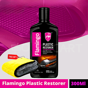 Flamingo Plastic Restorer – 300ml (Free Microfiber Towel Included)